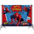 Spiderman Backdrop Birthday Party Supplies Background Photo Banner Decorations