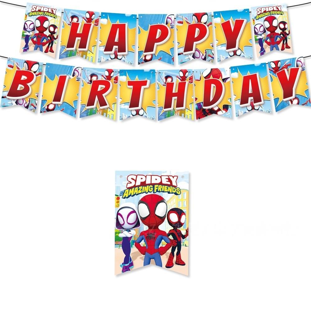 Spidey and Friends Spiderman Birthday Banner Party Birthday Supplies Room Decoration