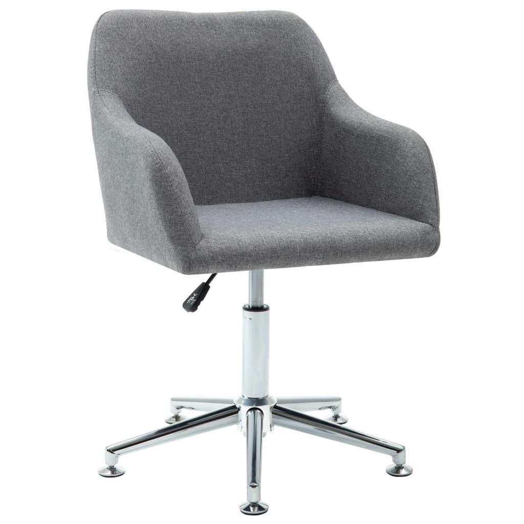 Swivel Office Chair Light Grey Fabric vidaXL