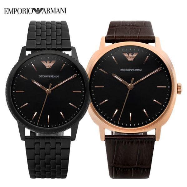 Emporio Armani Men's AR80021 Stainless Steel Watch - Sophisticated Black Dial and Bracelet