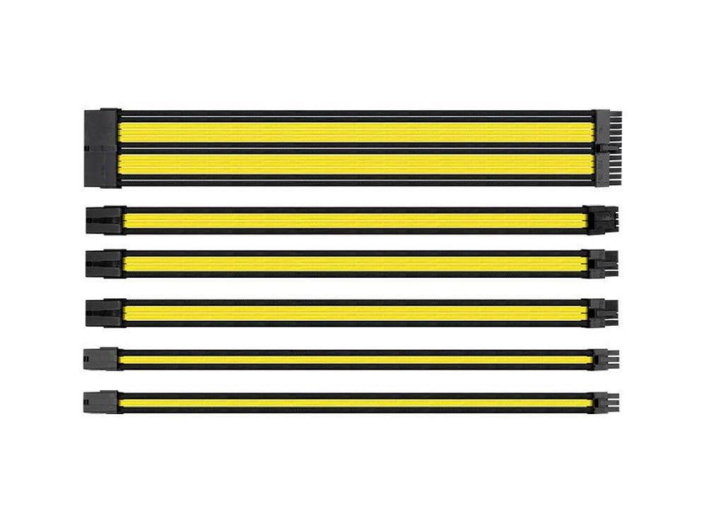 Thermaltake 11.81" TtMod Sleeve Power Supply Cable Extension - Yellow/Black [AC-047-CN1NAN-A1]
