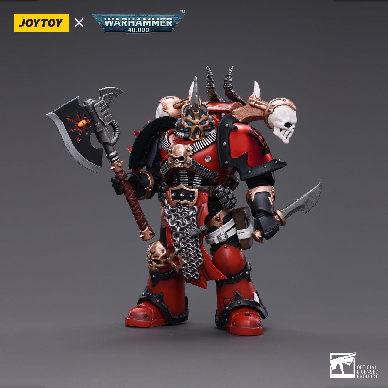 Warhammer Collectibles: 1/18 Scale Chaos Space Marines Red Corsairs Exalted Champion Gotor the Blade