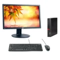 Lenovo ThinkCentre M710q Tiny Desktop PC i3-6100T 3.2GHz 8GB RAM 256GB SSD + 24" Monitor | Refurbished