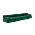 Foret 4 Seater Sofa Modular Arm Seat Tufted Velvet Lounge Couch Chaise 5 Colors