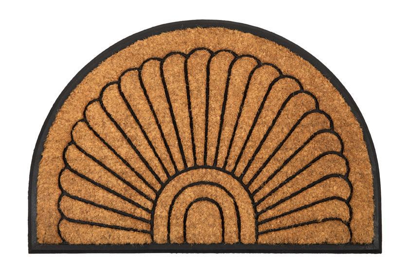 60x90 cm Kochi Half Round Rubber and Coir Doormat
