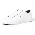 Tommy Hilfiger Mens Essential Leather Sneakers Shoes - White - EU 42