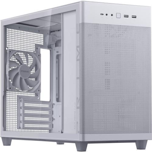 ASUS PRIME AP201 MESH WHITE TG Micro Tower for MATX CPU Cooler Support Upto