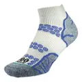 1000 Mile Mens Lite Recycled Ankle Socks (Silver/Royal Blue) (L)