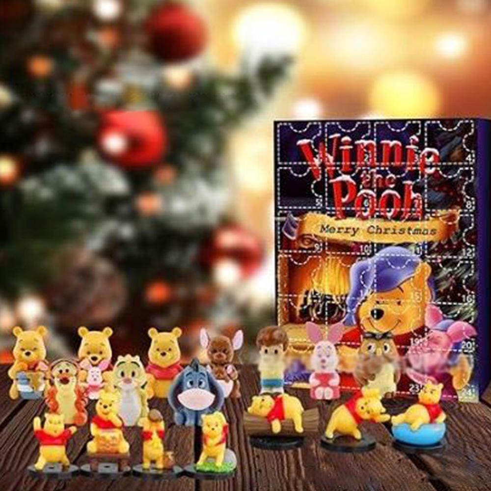 Vicanber Children Kid Teens 2023 Christmas Winnie The Pooh 24 Days Countdown Advent Calendar Blind Box Gift