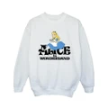 Disney Girls Alice In Wonderland Tea Drinker Classic Sweatshirt (White) (7-8 Years)
