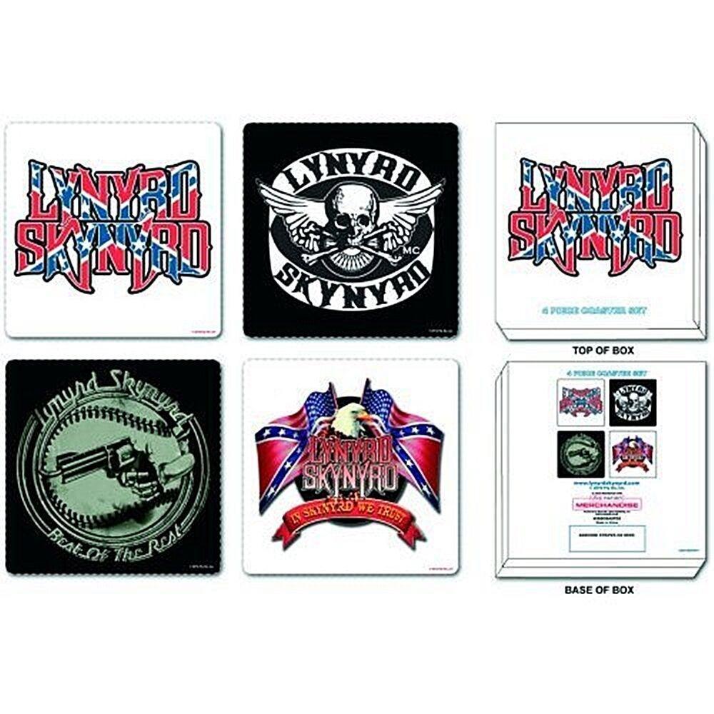 Lynyrd Skynyrd Mixed Coaster Set (Pack of 4) (Multicoloured) (One Size)