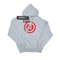 Marvel Girls Avengers Assemble Solid A Logo Hoodie (Sports Grey) (5-6 Years)