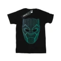 Black Panther Girls Cotton T-Shirt (Black) (5-6 Years)