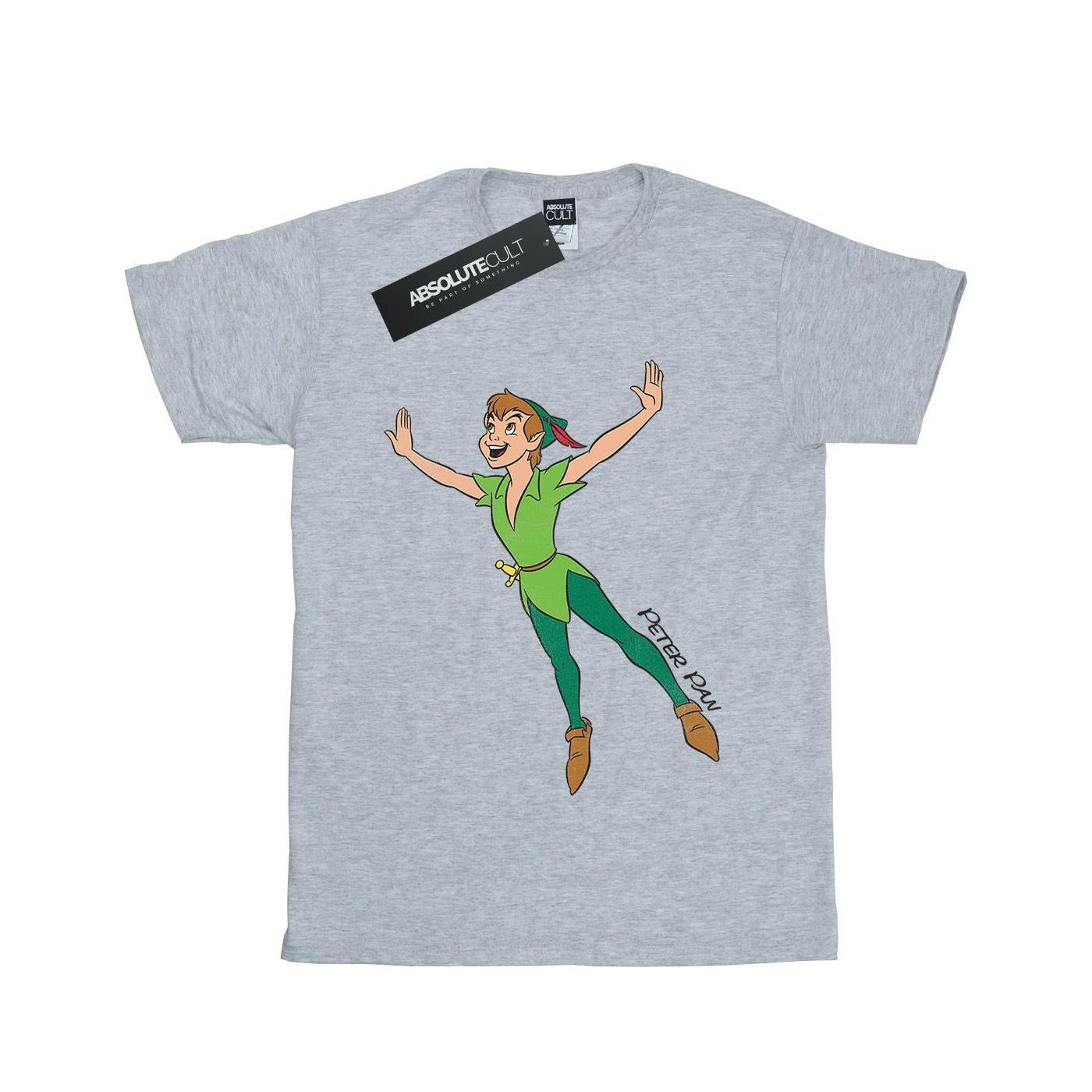 Peter Pan Girls Classic Flying Cotton T-Shirt (Sports Grey) (5-6 Years)