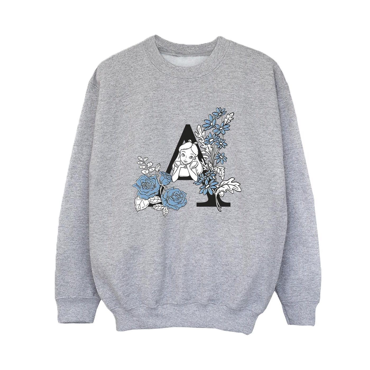 Disney Boys Alice In Wonderland Letter A Sweatshirt (Sports Grey) (12-13 Years)