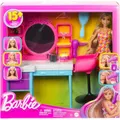 Barbie Doll And Hair Salon Playset Color-Change Hair HKV00