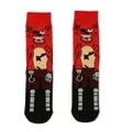 Goodgoods Unisex Cartoon Crew Socks Fun Patterned Trendy Socks Anti-friction Xmas Gift(Red)