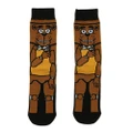 Goodgoods Unisex Cartoon Crew Socks Fun Patterned Trendy Socks Anti-friction Xmas Gift(Brown)