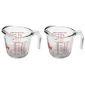 2x Anchor Hocking 500ml/2-Cup Glass Measuring Jug Kitchen Baking Cup Medium CLR