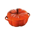 Staub 500ml/11cm Ceramic Cocotte Pumpkin Kitchen Casserole Cooking Pot Orange