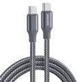 Philips 1.25m USB-C to Type-C Charge Sync Cable Charging Cord For Samsung S23 BK