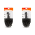 2x Full Circle Scrub Queen Toilet Brush Head Refill Replacement Cleaner Grey
