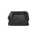 Corduroy Pet Sofa Bed (Charcoal) - Medium