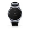 Motorola WATCH 100 1.3" Smartwatch - Unisex, Silver Aluminium Case, Black Strap