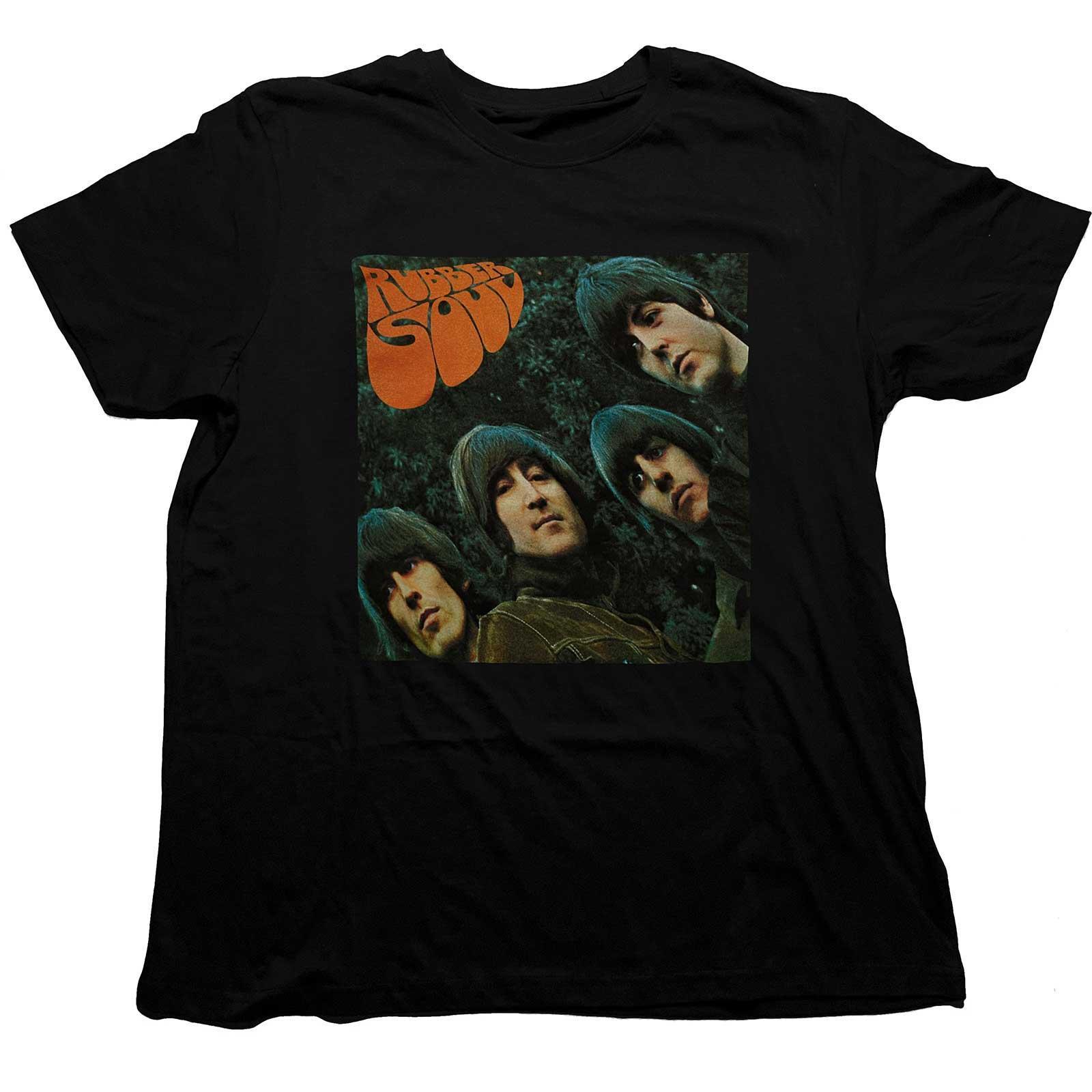 The Beatles Unisex Adult Rubber Soul Album T-Shirt (Black) (S)