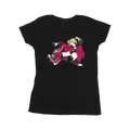 DC Comics Womens/Ladies Harley Quinn Rollerskates Cotton T-Shirt (Black) (M)