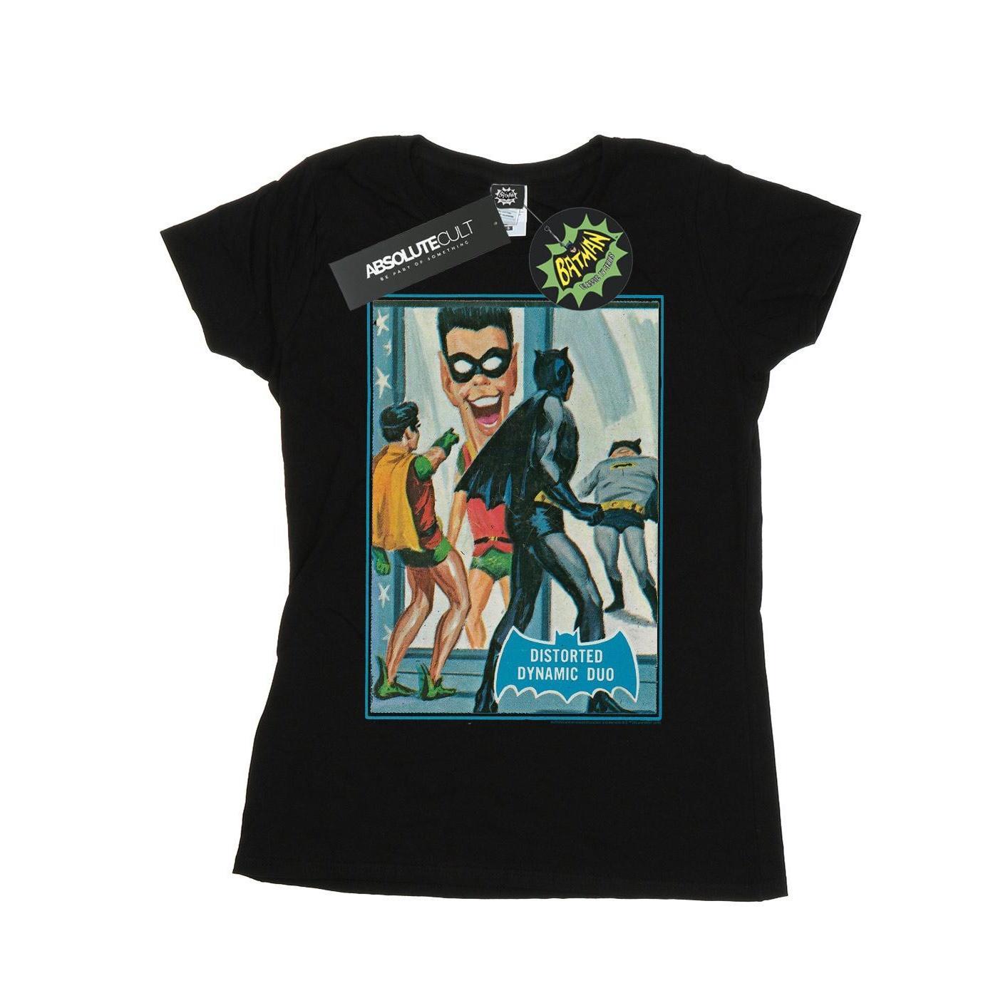 DC Comics Womens/Ladies Batman TV Series Dynamic Duo Cotton T-Shirt (Black) (S)