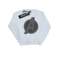 Marvel Girls Avengers Endgame Iconic Logo Sweatshirt (White) (9-11 Years)