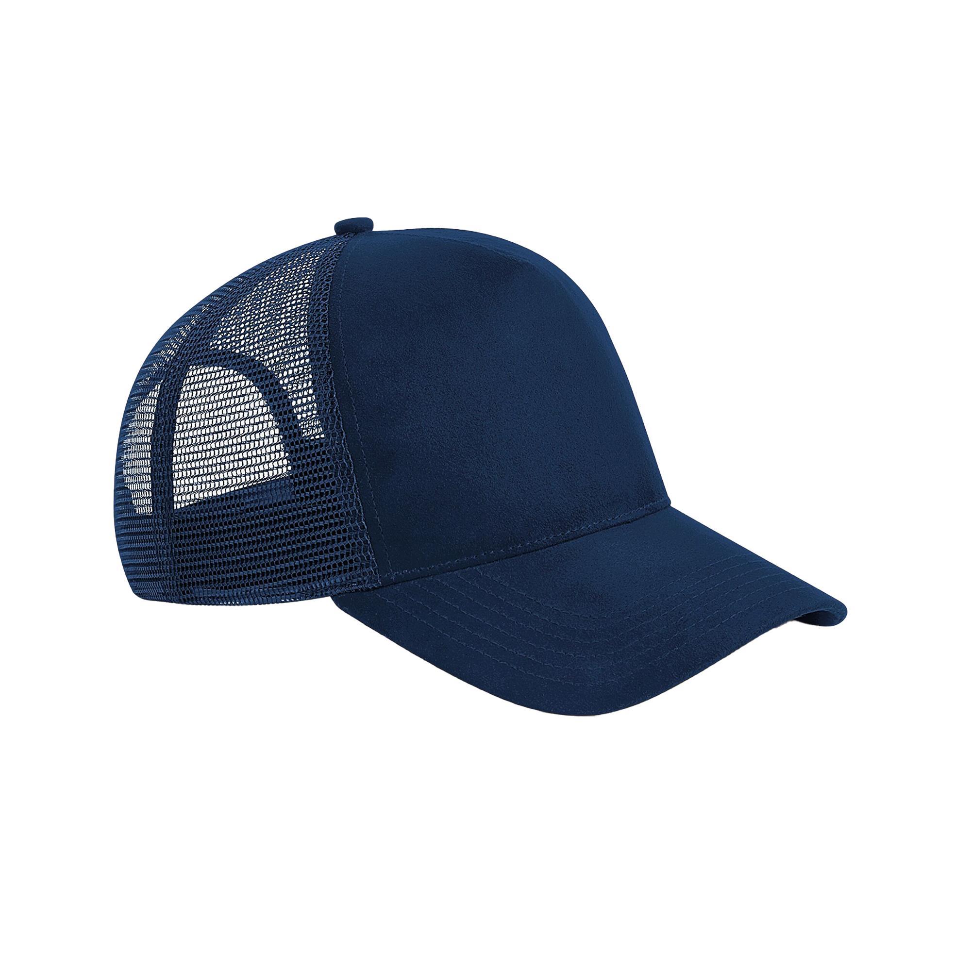 Beechfield Unisex Adult Suede Snapback Trucker Cap (French Navy) (One Size)