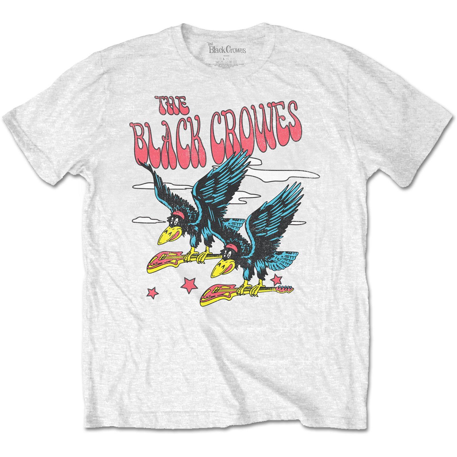 The Black Crowes Unisex Adult Flying Crowes T-Shirt (White) (XL)