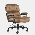 MIUZ Executive Chair PU Leather Office Chair Lounge Chair Reception Chair Adjustable - Tan