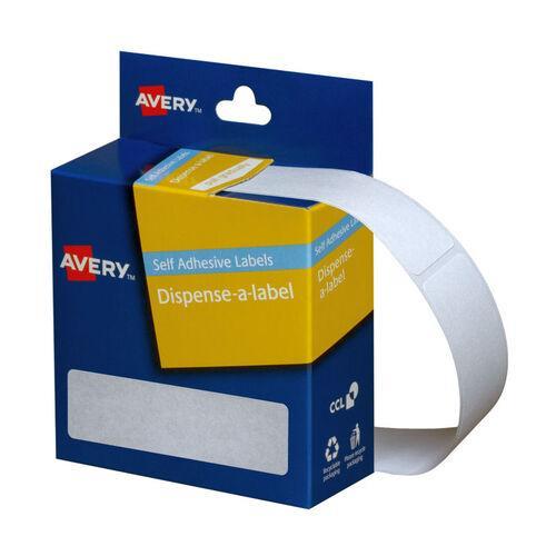 Avery Dispenser White Rectangle 19X64mm - 280 Labels per Roll