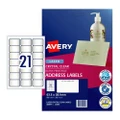 Avery Label Address Clear L7560 63.5x38.1mm - 21Up Pack 25