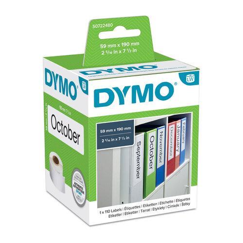 Dymo LabelWriter Lever Arch File Labels/Stickers 59 x 190mm (S0722480)