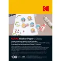 Kodak Sticker Paper Glossy A4 100 Sheets