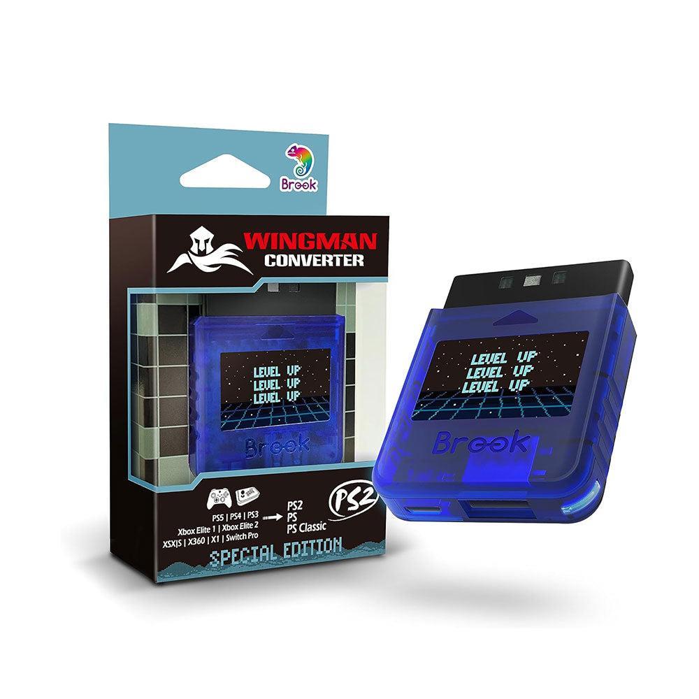 Brook Wingman PS2 converter/adapter (PS2/PS1/PS classic) - Transparent Blue