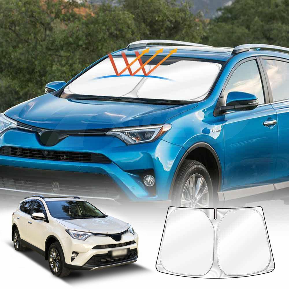 Windshield Sun Shade for Toyota Rav4 Rav 4 2013-2018 Blocks UV Rays Foldable Custom Wind Screen Sun Visor Protector