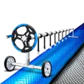 Solar Swimming Pool Cover Pools Roller Wheel Blanket 500 Micron 6.5X3M