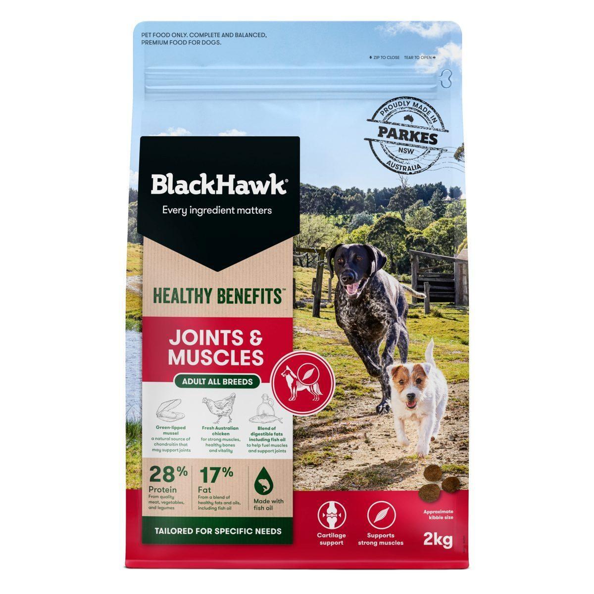 Black Hawk Healthy Benefits Joints & Muscles Dry Dog Food 2kg
