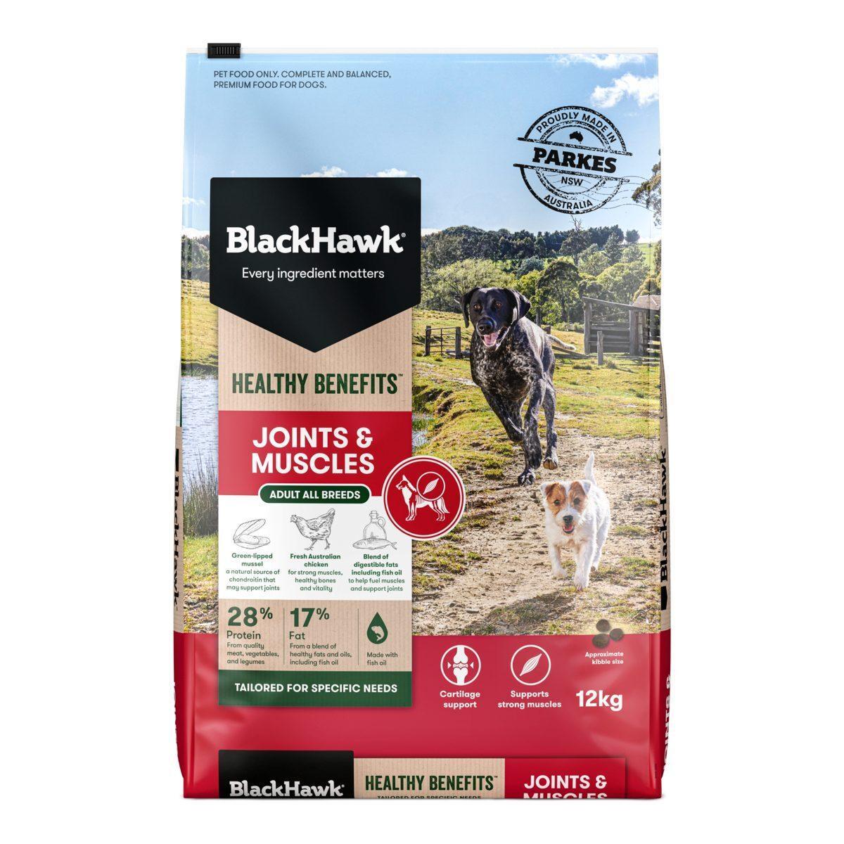 Black Hawk Healthy Benefits Joints & Muscles Dry Dog Food 12kg