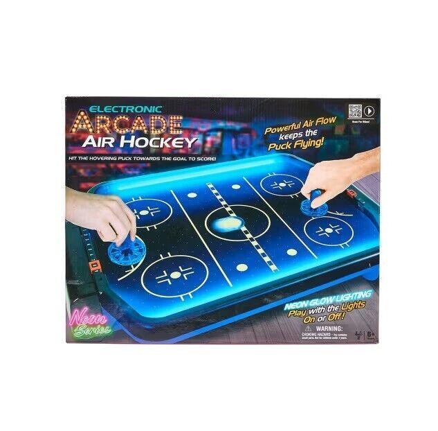 Electronic Arcade Air Hockey Game Neon Series Toy Kids Adults Fun Game