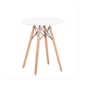 Oliver White 80 cm Round Dining Table