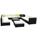 Outdoor Furniture Sofa Set Wicker Garden Patio Lounge - Set of 13