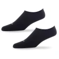 2x Lightfeet Lightweight W12/M11-14 Cotton Invisible No Show Socks Non-Slip BLK