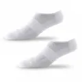 2x Lightfeet Lightweight W12/M11-14 Cotton Invisible No Show Socks Non-Slip WHT