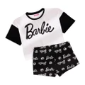 Barbie Womens/Ladies Short Pyjama Set (Black/White) (L)